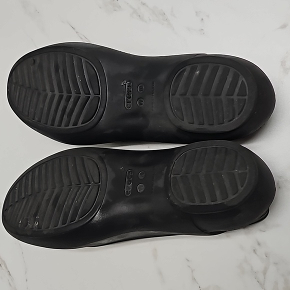 Crocs Kelli Flats Black Size 10 - Picture 7 of 8